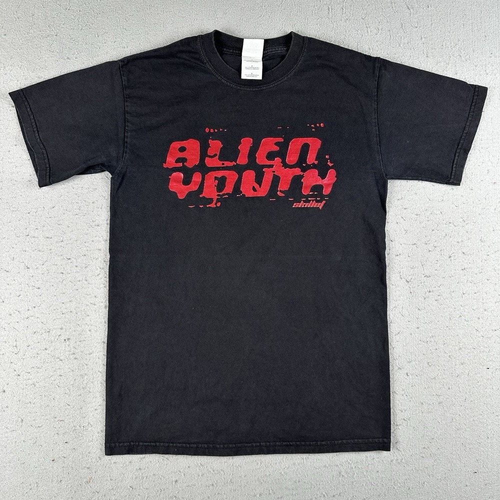 Vintage Skillet Alien Youth Shirt Mens Small Jesus Tee Rock Band Y2K